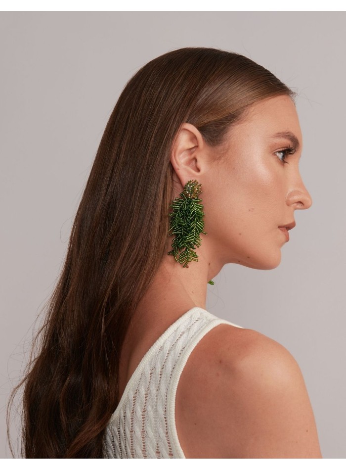 Maxi pendientes de fiesta largos con ramas para eventos