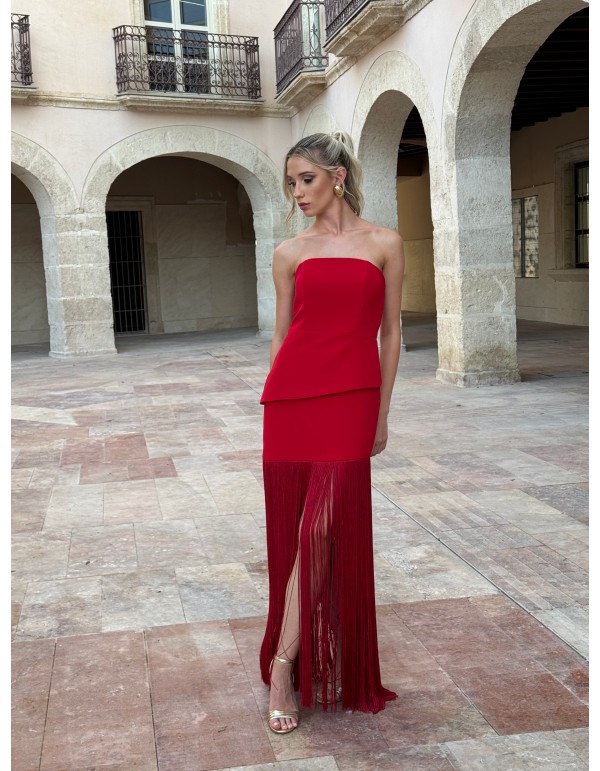 Asymmetrical strapless top 2