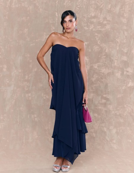 Guest midi skirt with double ruffles