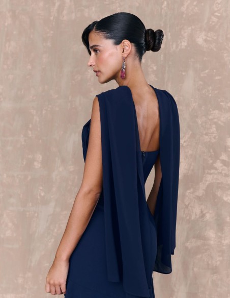 Top de invitada multiposición con escote corazón marino