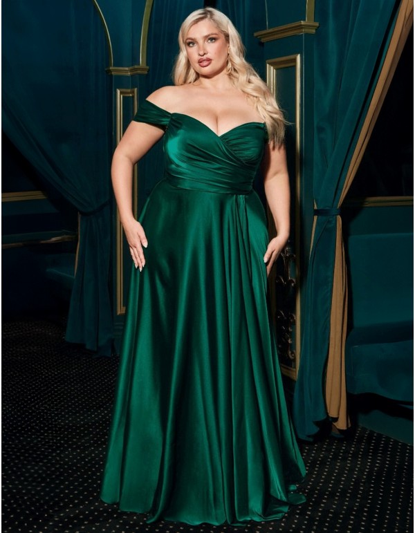 Robe de soirée longue surdimensionnée avec encolure...