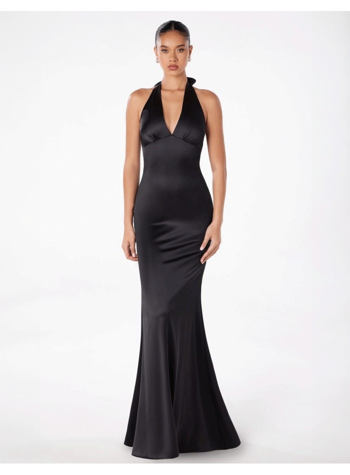 vestido de fiesta largo negro