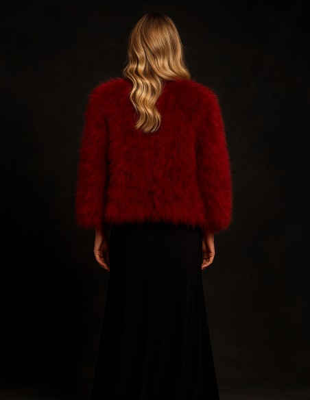 Long sleeve ostrich feather jacket for guests