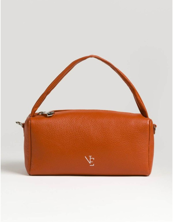 Bolso de piel con asa larga y asa corta