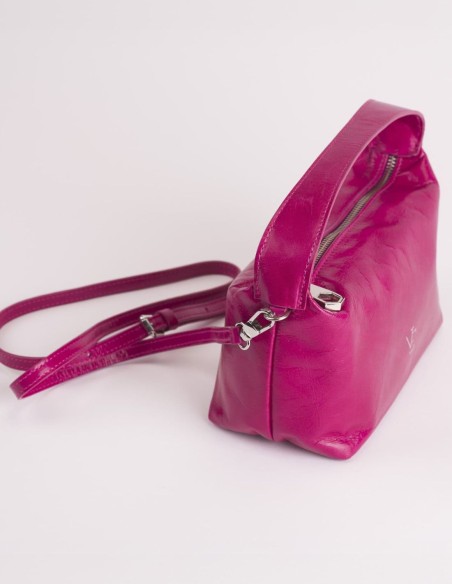 Bolso de piel con asa fija y asa regulable