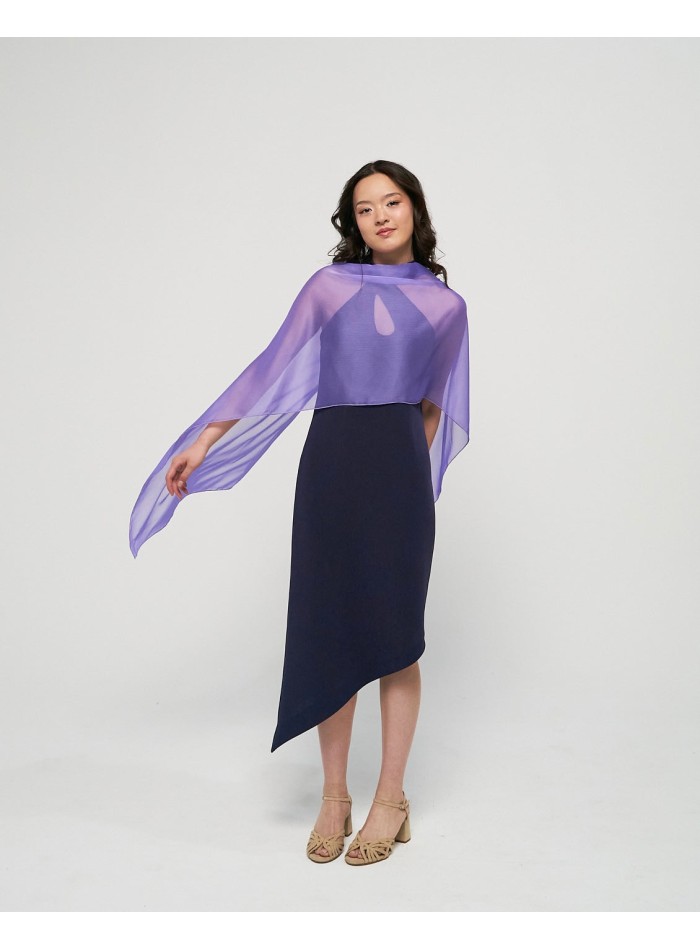 Capa de gasa larga en color lavanda larga