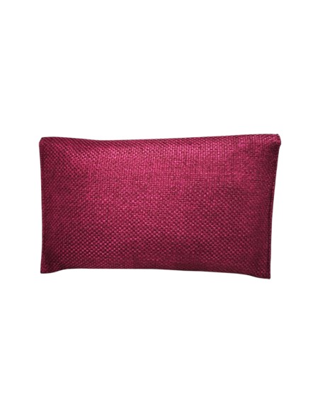 Jute wallet with brooch detail