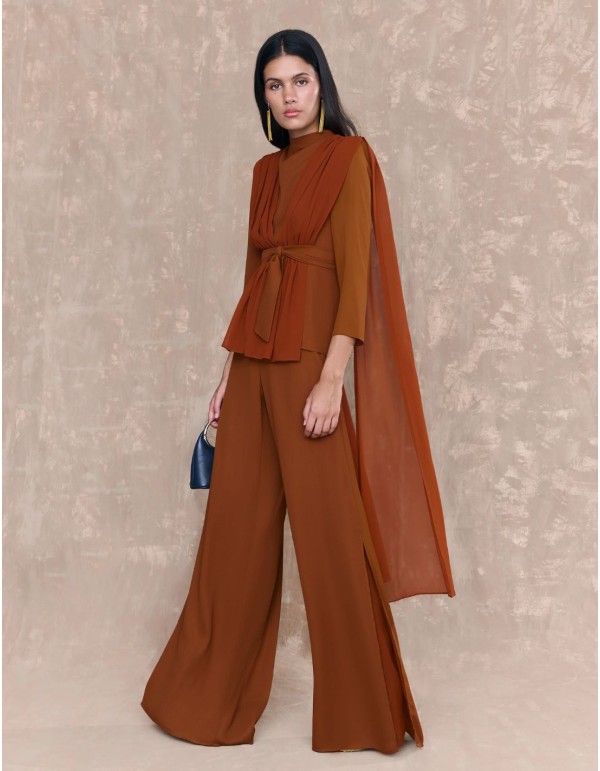 Brown elephant leg pants