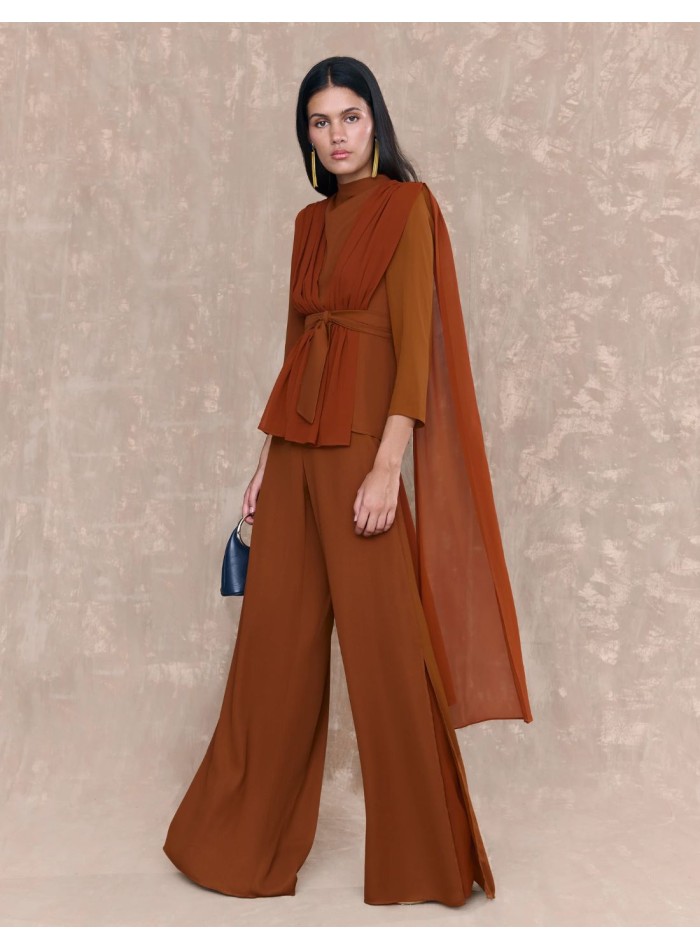 Brown elephant leg pants