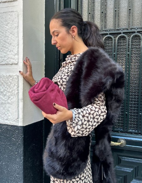 Longue étole en fourrure synthétique - divers coloris