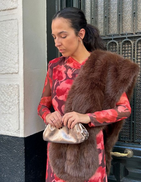 Estola de pelo largo sintético para boda Estola de pelo largo sintético para boda