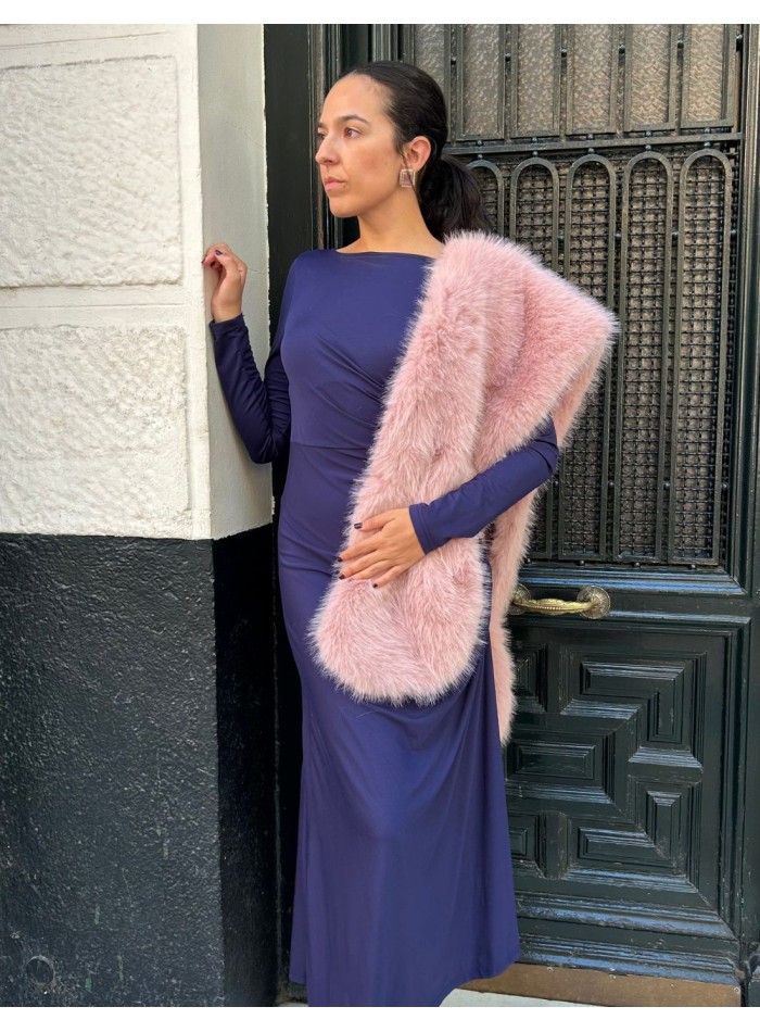 Longue étole en fourrure synthétique - divers...