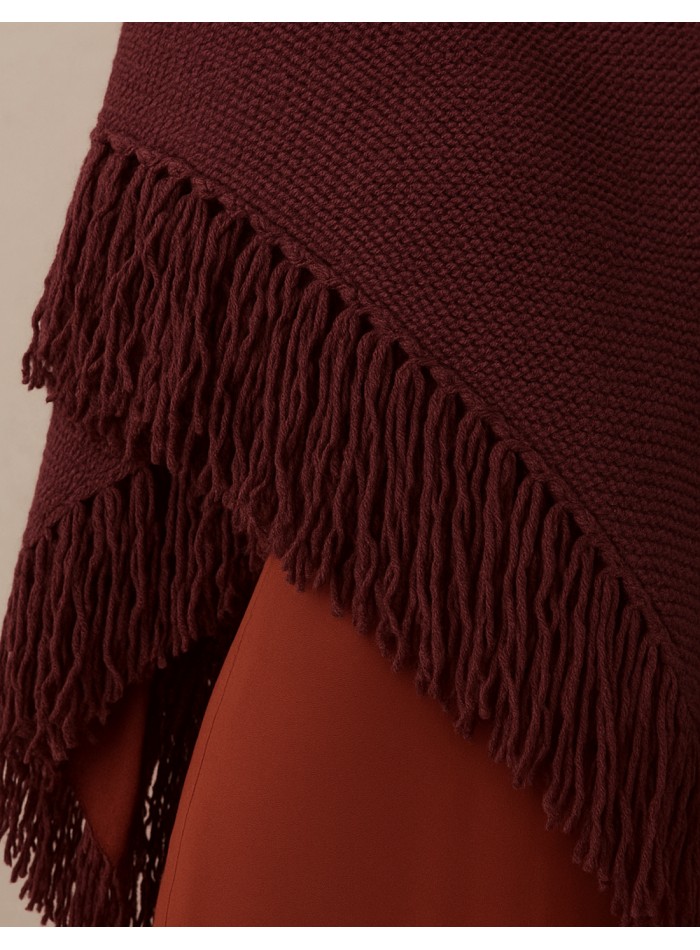 Wool poncho for wedding guests