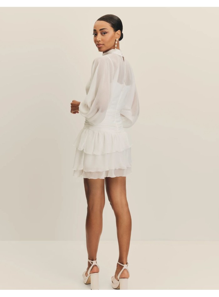 Robe de mariée courte en mousseline de soie...