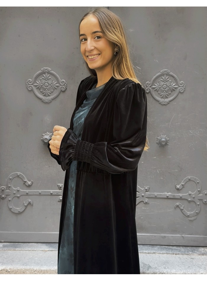 Kimono d'invité en velours noir
