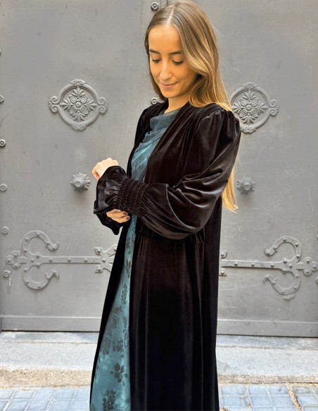 Kimono d'invité en velours noir