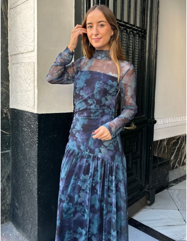 Robe d'invité avec jupe à volants et corsage en tulle 2