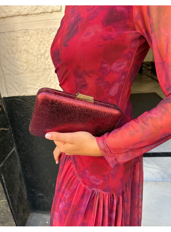 Bolso de fiesta metalizado rojo