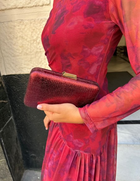 Bolso de fiesta metalizado rojo Bolso de fiesta metalizado rojo
