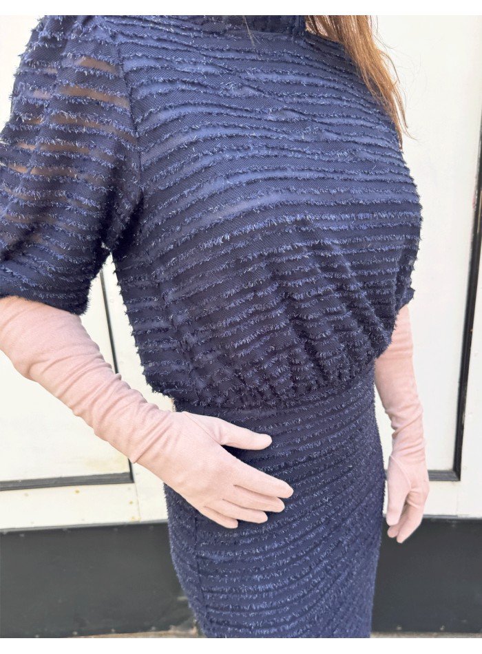 Guantes de antelina rosa para invitada