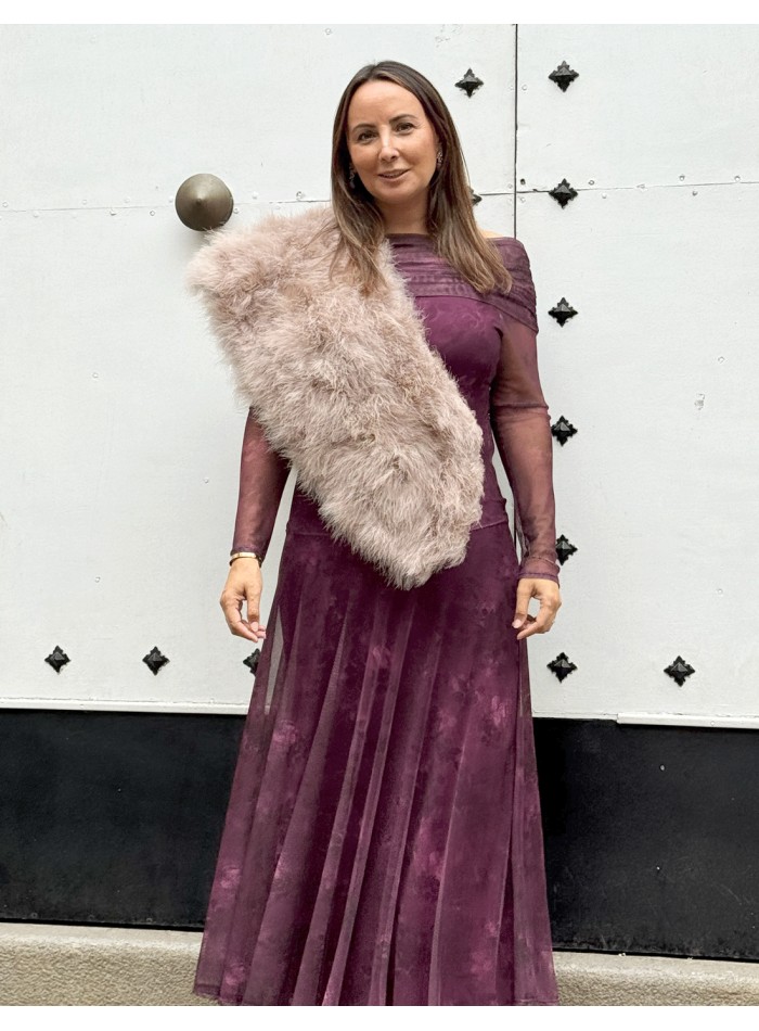 Ostrich feather wrap powder pink for wedding...