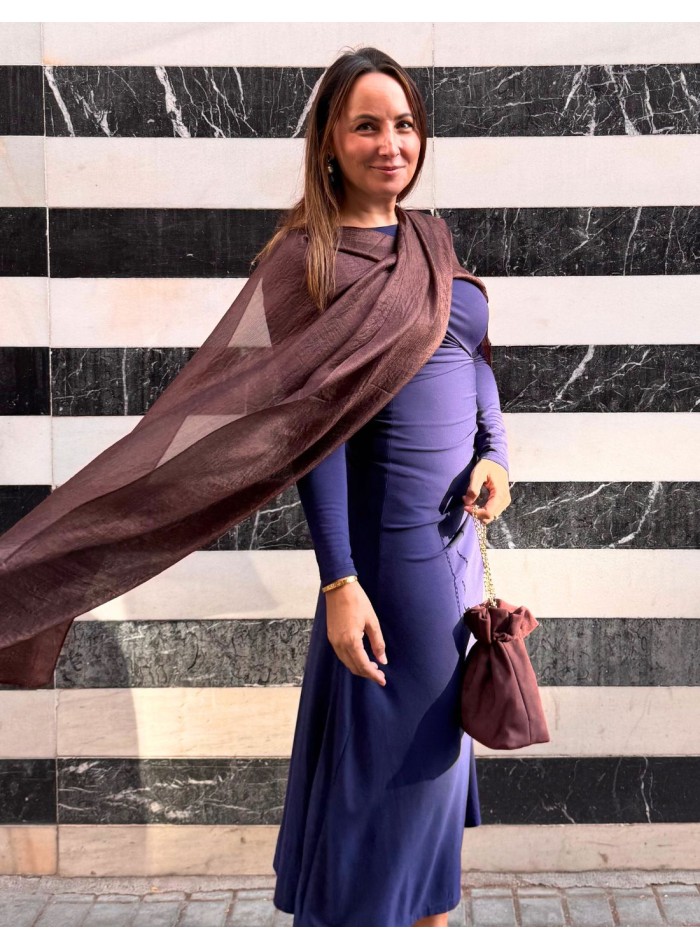 Chocolate brown guest scarf