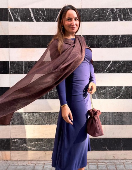 Echarpe d'invité brun chocolat