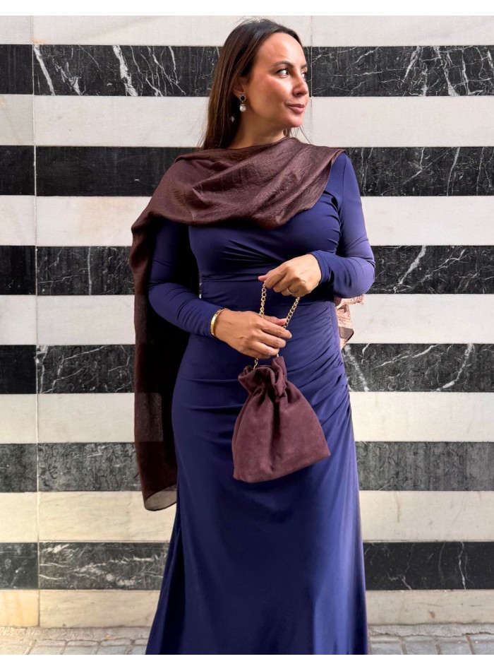 Echarpe d'invité brun chocolat