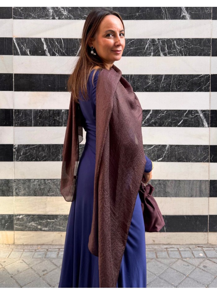 Chocolate brown guest scarf