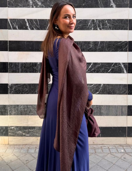 Echarpe d'invité brun chocolat