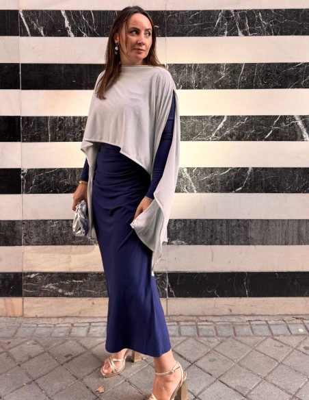 Cape d'invité à paillettes argentées