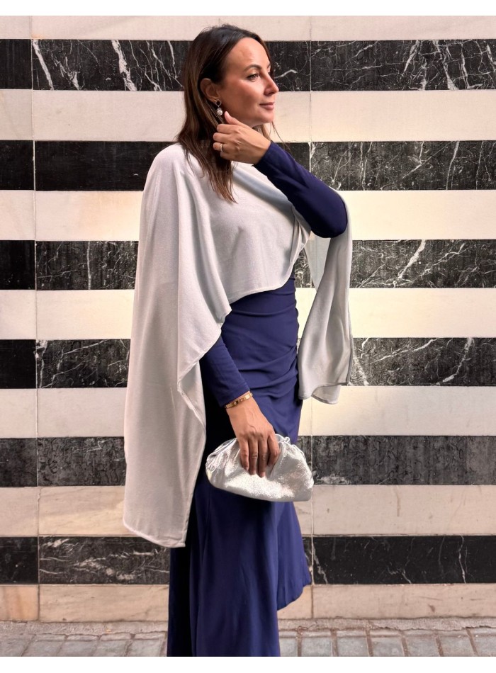 Silver glitter guest cape