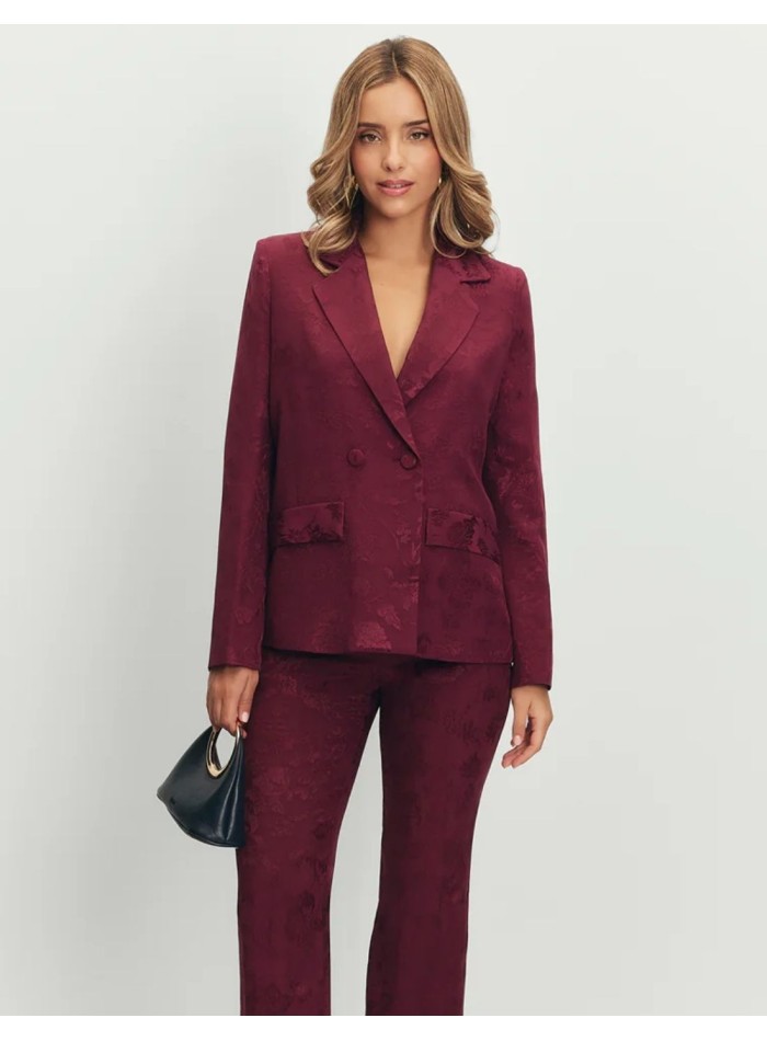 Eggplant women's blazer with sash and...