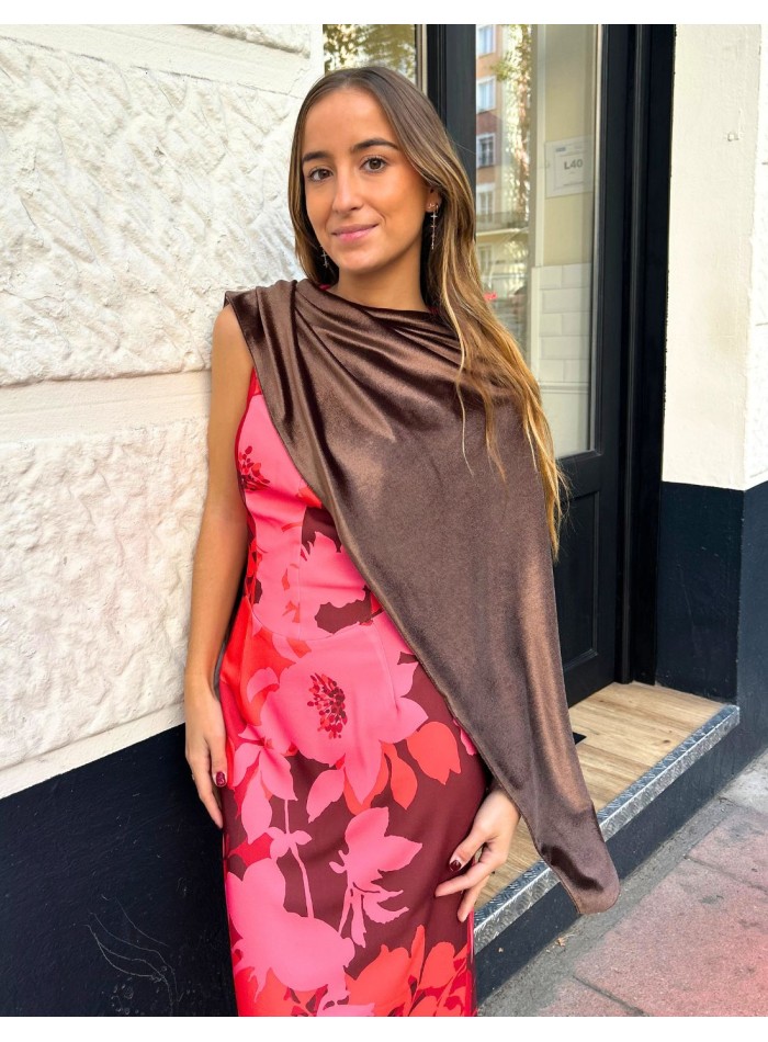 Cape d'invité en velours marron