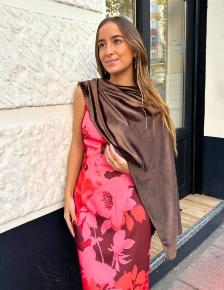 Cape d'invité en velours marron