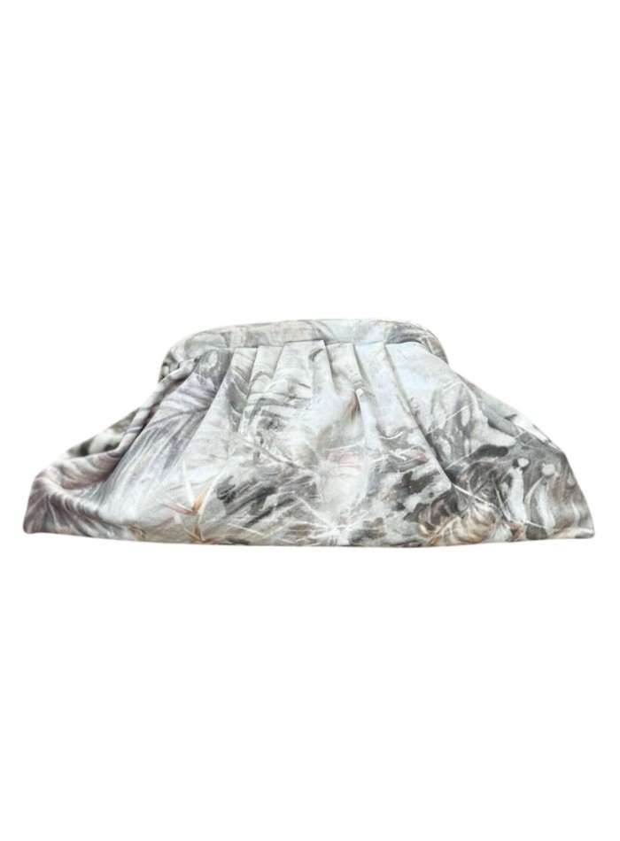 Pochette en velours avec motif de branches