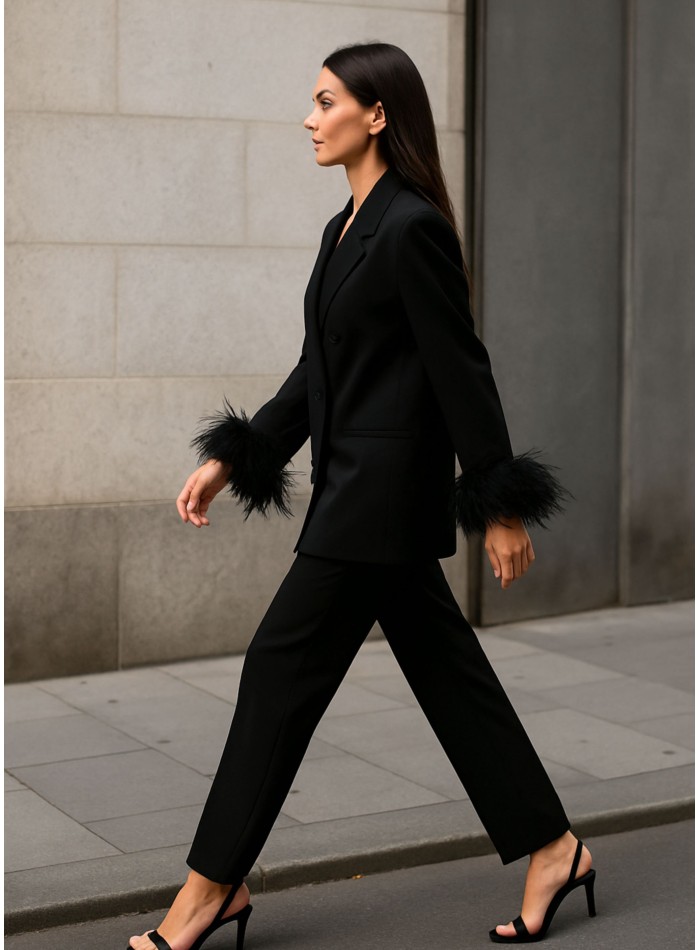 Blazer oversized estructurada con detalle de...