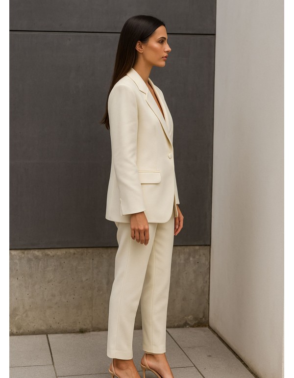 Blazer structuré oversize blanc perle 2