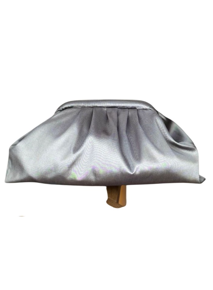 Sac fourre-tout en taffetas gris
