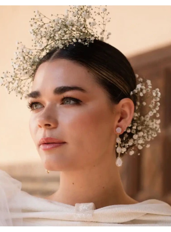 Boucles d'oreilles en forme de goutte avec des...