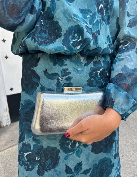 Bolso de fiesta elegante metalizado