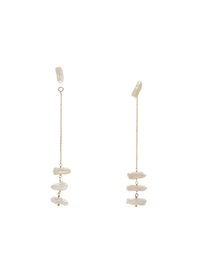 Longues boucles d'oreilles avec chaîne et...