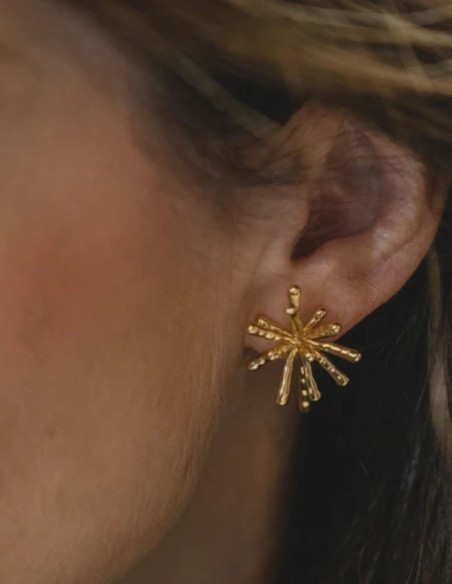 Small earrings with abstract silhouette