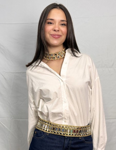 Ceinture large avec miroirs réglables