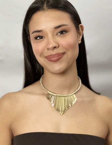 Boho style golden choker