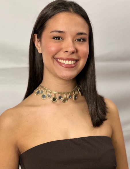 Choker con cristales en forma de gotas