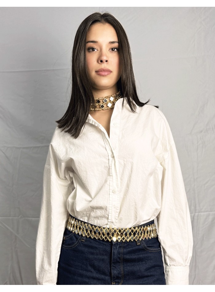 Gold belt with rhombus-shaped crystals