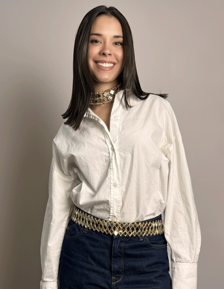 Gold belt with rhombus-shaped crystals