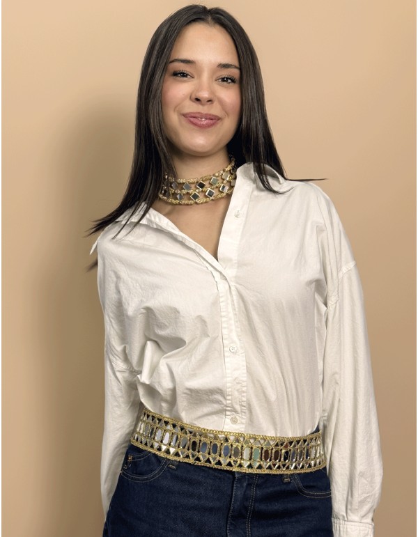 Ceinture large avec miroirs réglables