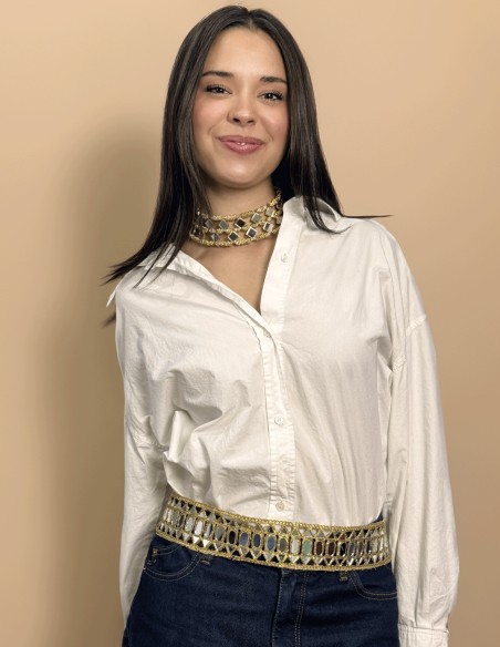 Ceinture large avec miroirs réglables